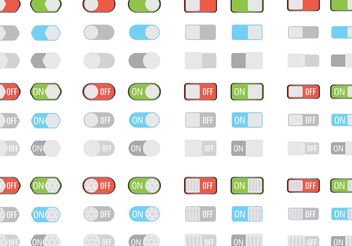 Flat On Off Button Vectors - Free vector #141035