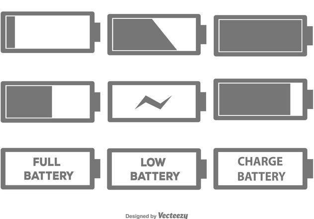 Battery Icon Set - Kostenloses vector #141195
