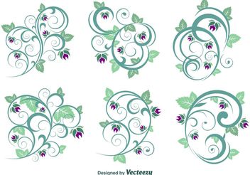 Floral Ornament Vectors - Free vector #142975