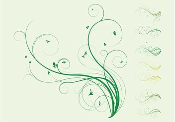 Plant Swirls - бесплатный vector #146175