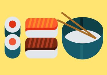 Japanese Food Vector Pack - Free vector #147195