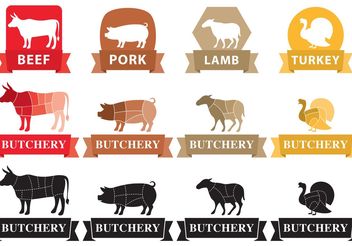 Meat Logos - бесплатный vector #147685