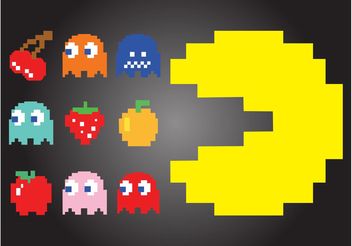 Pac-Man Characters - Kostenloses vector #147845