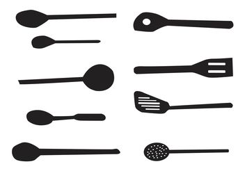 Free Vector Wooden Spoons - vector gratuit #147955 
