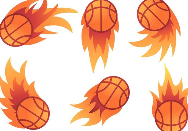 Basketball on Fire vectors - Free vector #148205