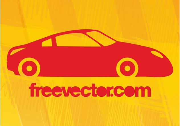 Orange Sports Car Silhouette - vector gratuit #148405 