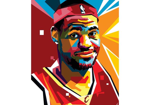 Free Lebron Vector Portrait Two - Free vector #148455