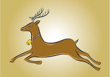 Running Deer Vector - vector gratuit #148625 