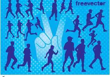 Runners Vectors - Free vector #148685