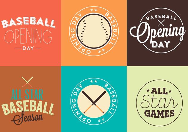 Baseball Opening Day Logo Vector Set - vector gratuit #149175 