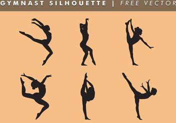Gymnast Women Silhouette Vector Free - Free vector #149225