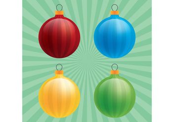 Glossy Christmas Ornament Vectors - Kostenloses vector #149275