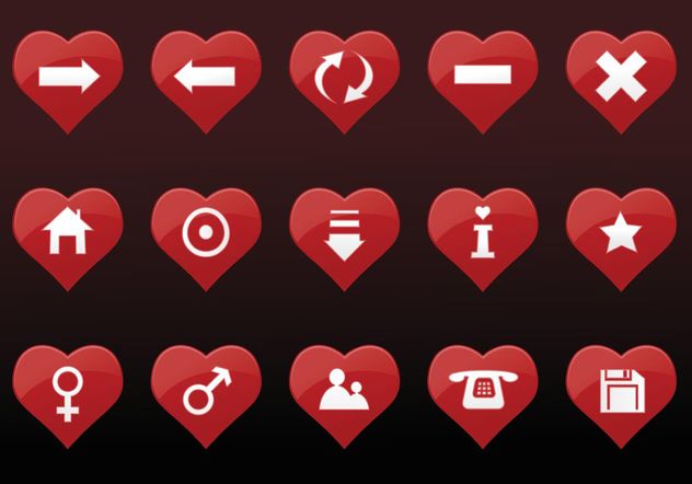 Heart Icons - Kostenloses vector #149995