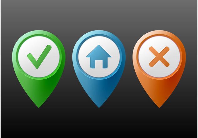 Location Markers - Free vector #150065