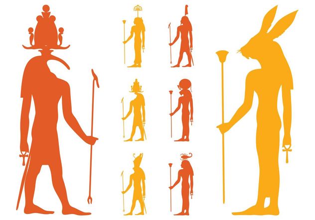 Egyptian Gods Set - Free vector #150115