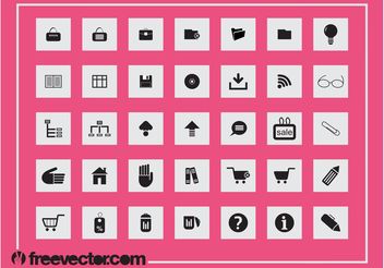 Square Icons Set - vector gratuit #150405 