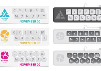 Cyber Monday Banners - Free vector #150635