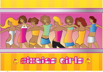 Sixties Girls Vectors - бесплатный vector #150815
