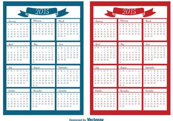 2015 Calendar - vector gratuit #152225 