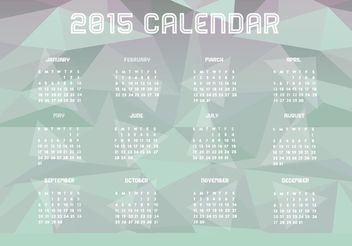 Polygonal 2015 Calendar - бесплатный vector #152235