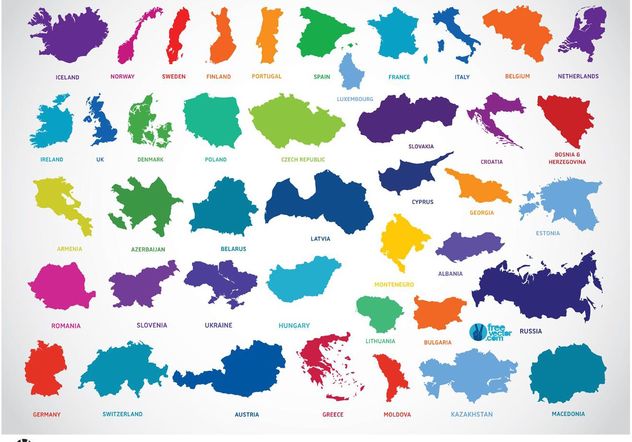 Europe Countries - Free vector #152475