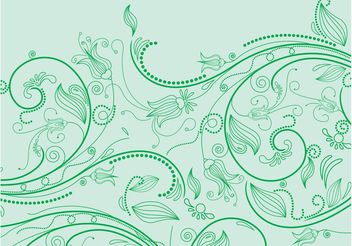 Green Flowers - Free vector #153005