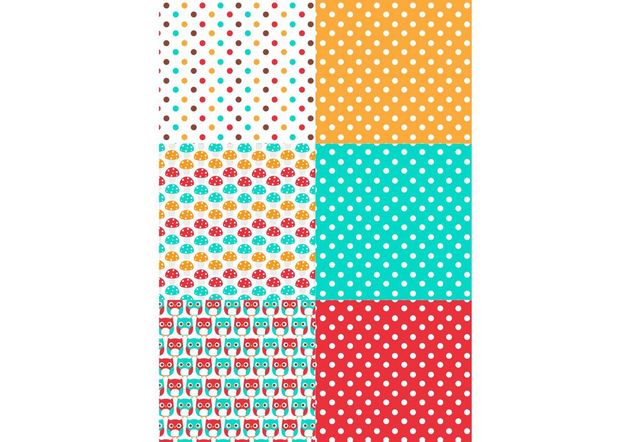 Cute Forest Pattern Set - Free vector #153085