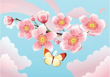 Sakura Flowers - бесплатный vector #153395