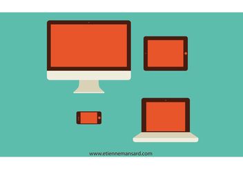 Mac Vector Style Devices - Free vector #153885