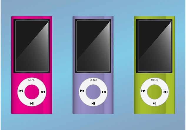 Colorful iPods - Kostenloses vector #154305