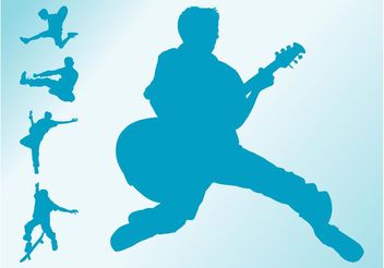 Jumping Boys Silhouettes - Free vector #156195