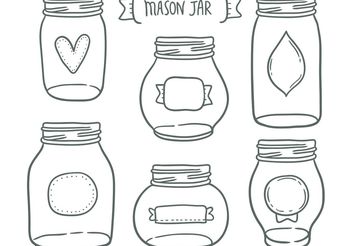 Free mason jar vectors - бесплатный vector #156975