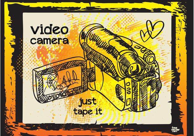 Video Camera Illustration - Kostenloses vector #157465
