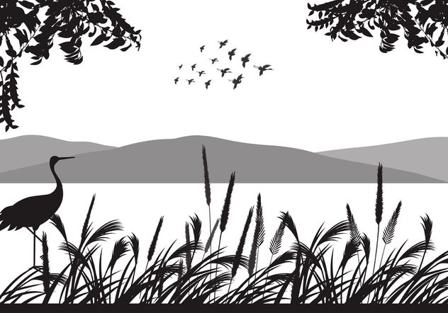 Free Flock Of Birds Vector Background - бесплатный vector #157625