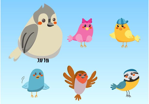 Cute Birds - vector gratuit #157635 