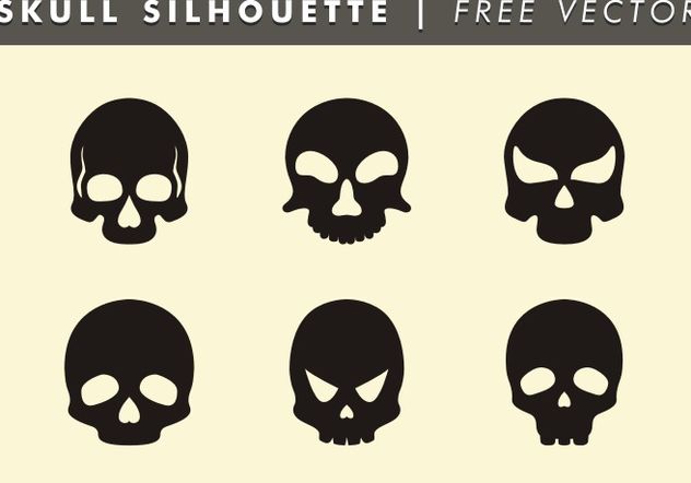 Skull Silhouette Free Vector - Kostenloses vector #158685