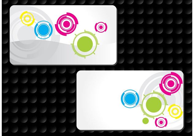 Circles Business Cards - Free vector #158965