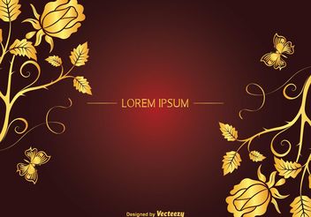 Red and Gold Decorative Background - Free vector #159485