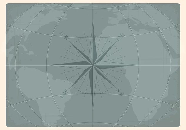 Free Vector Old Nautical Earth Map - Free vector #159595