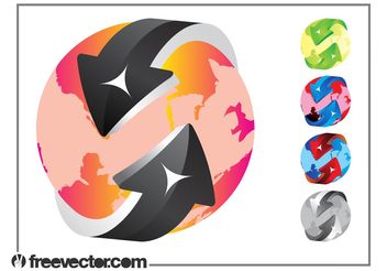 Colorful Globe Designs - Kostenloses vector #159655