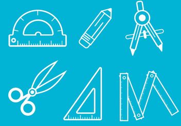 Architecture Tools Vector Outlines - Free vector #159765