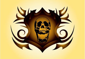 Skull Shield Vector - vector #160245 gratis
