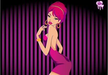 Girl In Pink Dress - Free vector #160745