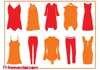 Clothing Silhouettes - vector #160805 gratis