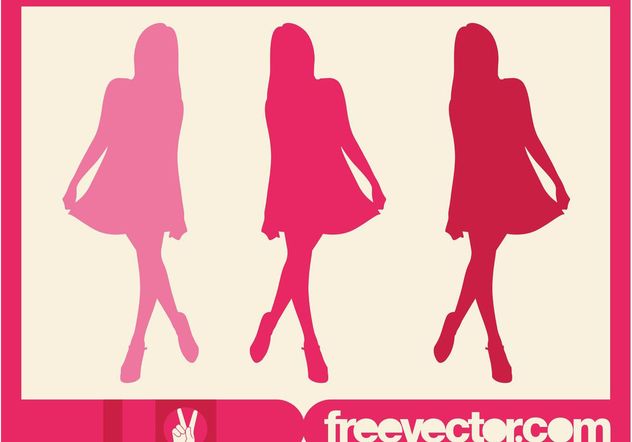 Pink Model Silhouette - vector #160885 gratis