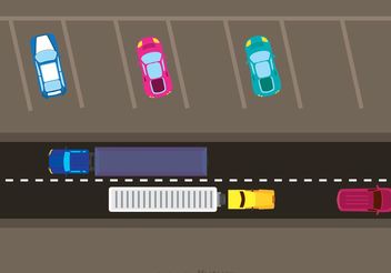 Car Traffic And Parking Vector - Kostenloses vector #161295