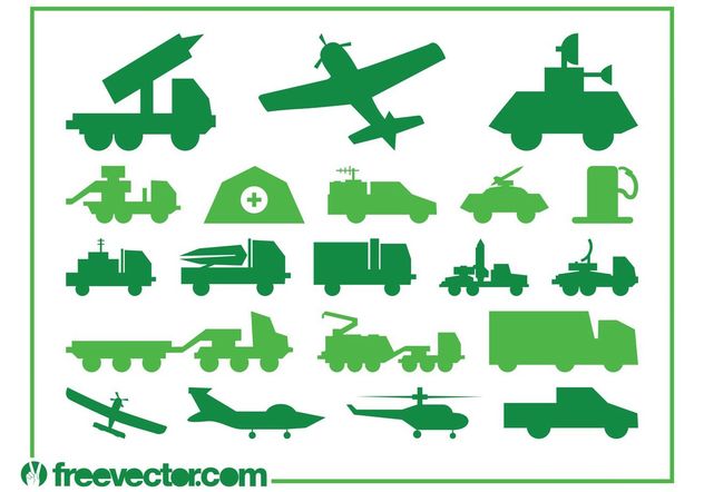 Military Vehicles Graphics - Free vector #162345