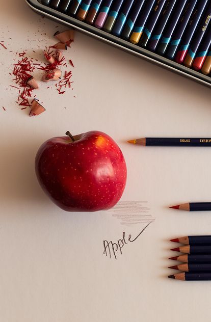 Apple and pencils - Free image #183375