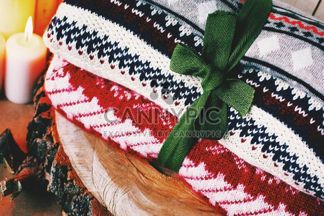 Close-up of wool sweaters - image #183735 gratis