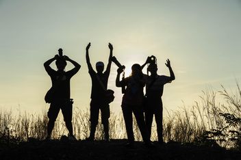 silhouettes of friends - Free image #186475